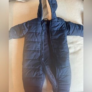The Children's Place Dark Blue Fleece Snowsuit